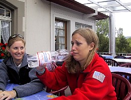 LynnTryingSwissWater.JPG